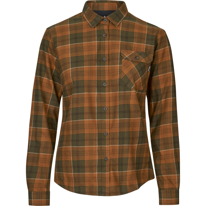 Koszula damska Seeland Skye Flannel - Grizzly Brown/Terracotta Check (40278801200)