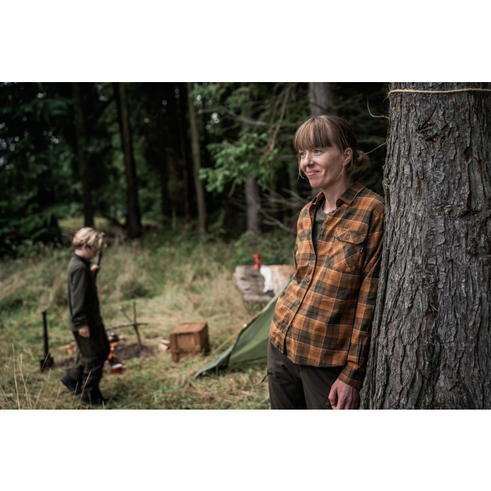 Koszula damska Seeland Skye Flannel - Grizzly Brown/Terracotta Check (40278801200)