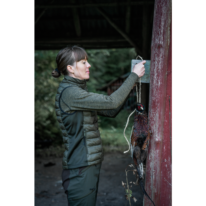 Koszulka damska SEELAND Peak Aia - Military Olive Melange - (40530013100)