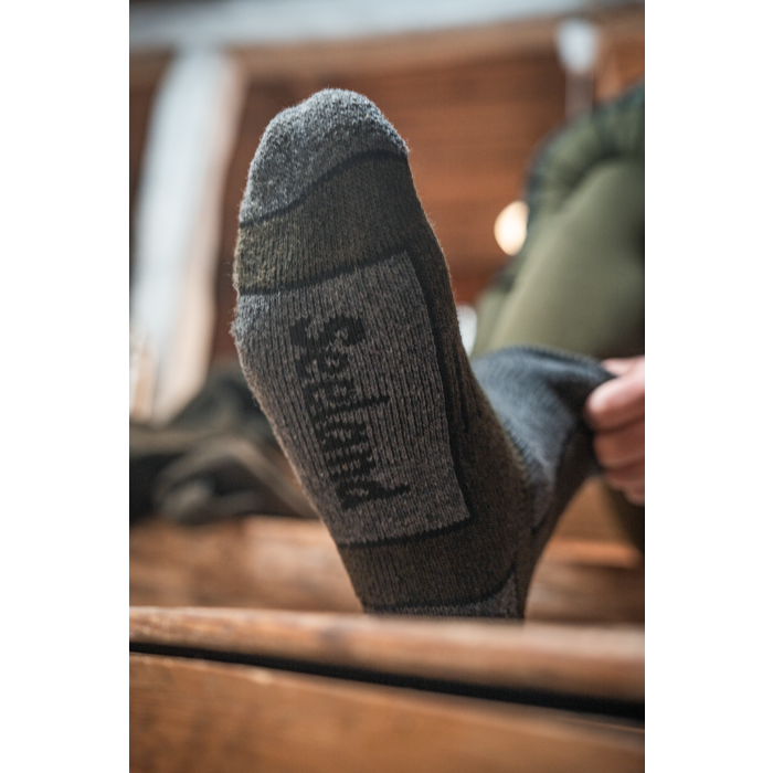 Skarpety SEELAND Field Thermo Sock – 2 PAK - Pine Green Melange / Grey Melange (405580179)