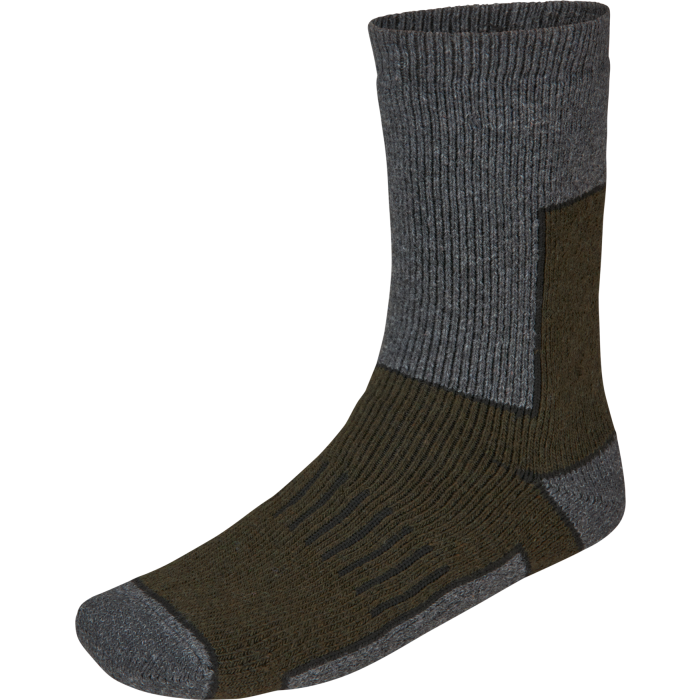 Skarpety SEELAND Field Thermo Sock – 2 PAK - Pine Green Melange / Grey Melange (405580179)