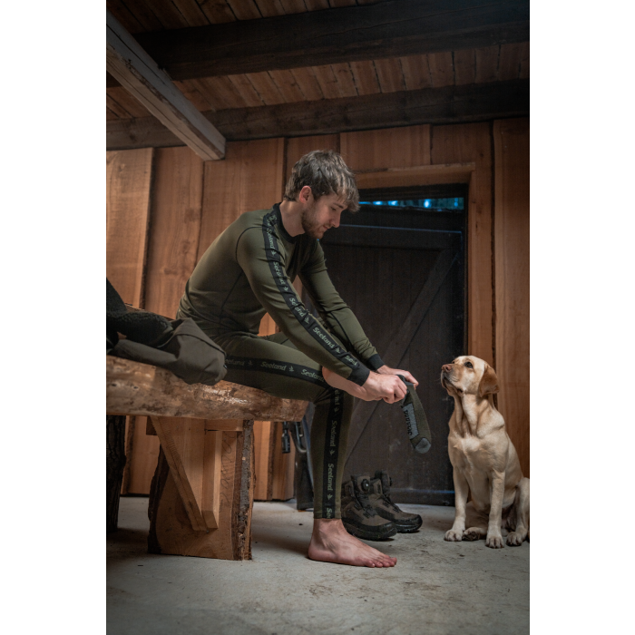 Skarpety SEELAND Field Thermo Sock – 2 PAK - Pine Green Melange / Grey Melange (405580179)