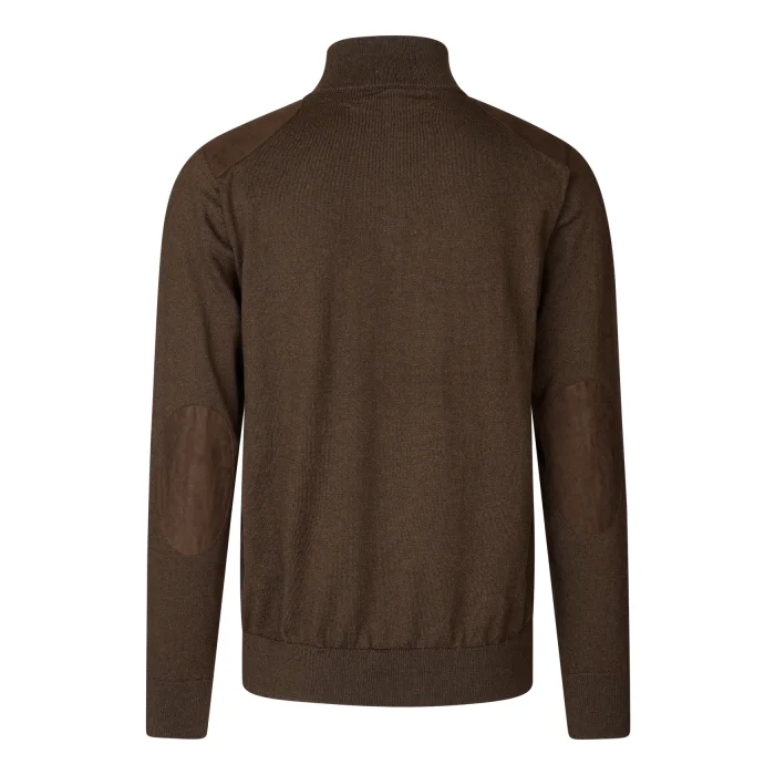 Sweter SEELAND Pine Half Zip - Dark Brown (409831007)