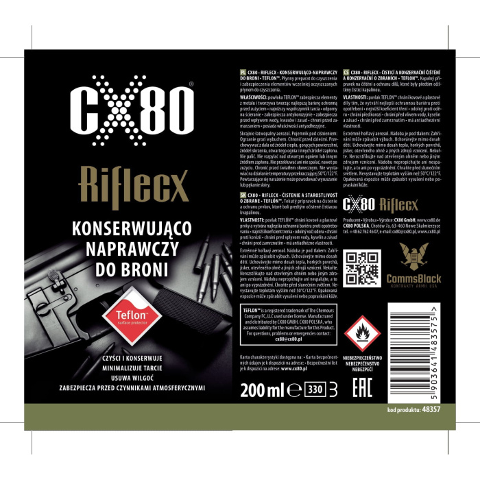 Riflecx Płyn konserwująco naprawczy z Teflonem CX80 200 ml