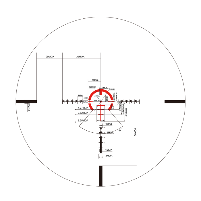 LUNETA REDWIN RW21 BLACKBEAST 1-10X24 SFP