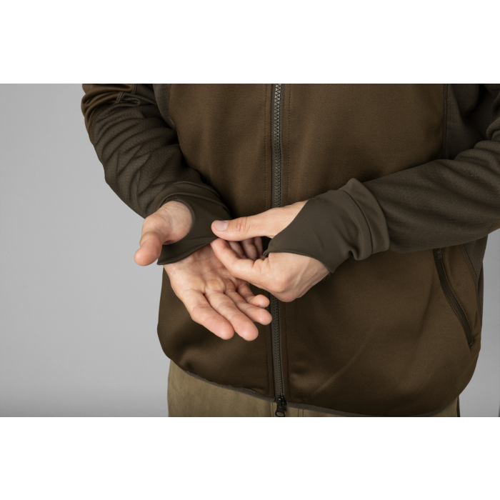 Kurtka Harkila Scandinavian fleece Willow green/Deep brown (102290018)