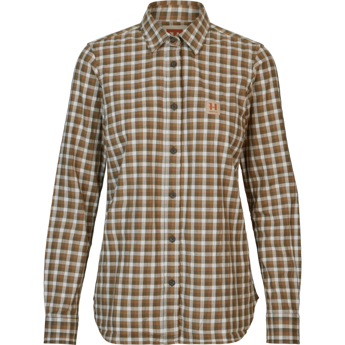 Koszula damska Harkila Fjell L/s Dark Olive Check (106070071)