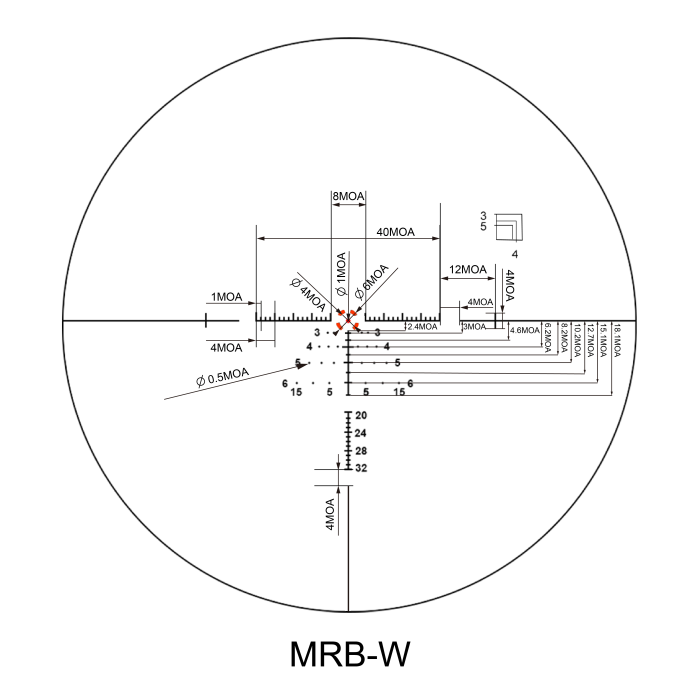 LUNETA REDWIN RW1-MOA TORERO 1-6×24 MOA