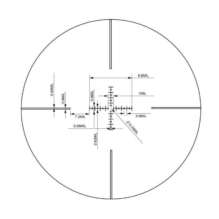 LUNETA REDWIN RW1T-MIL TORERO 1-6×24 MIL BRĄZOWA