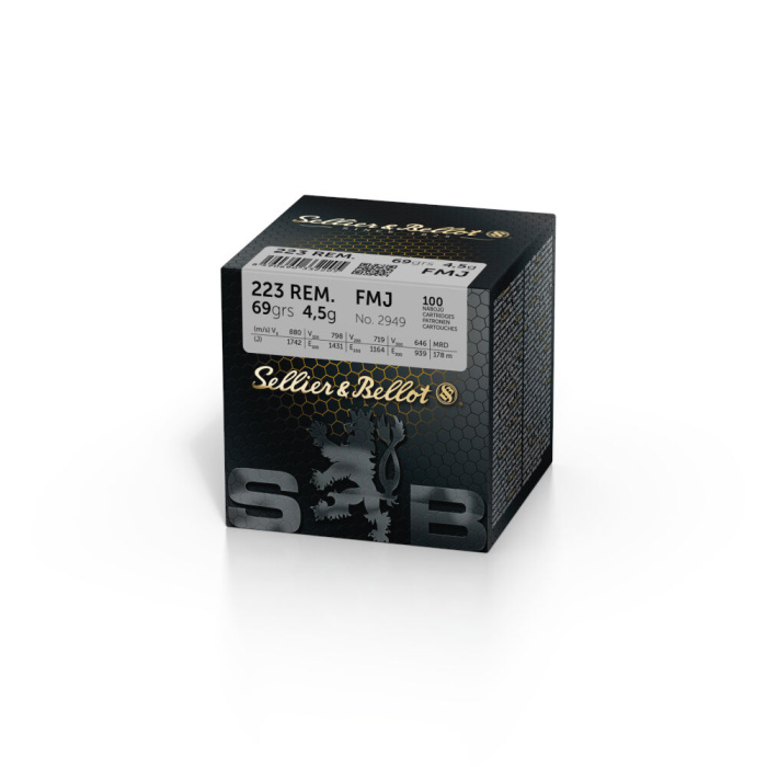 Amunicja Sellier&Bellot .223 Rem 69gr FMJ - 100szt.