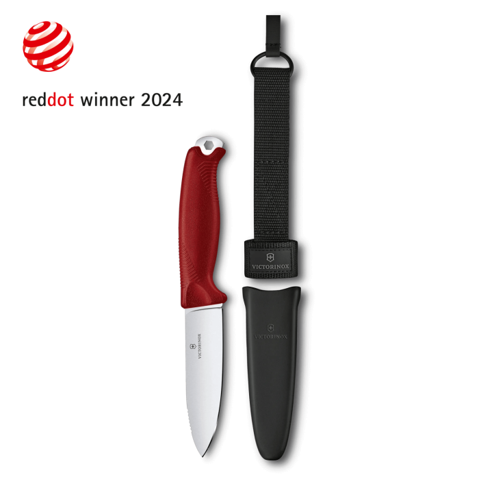 NÓŻ SURVIVALOWY VICTORINOX VENTURE CZERWONY 3.0902