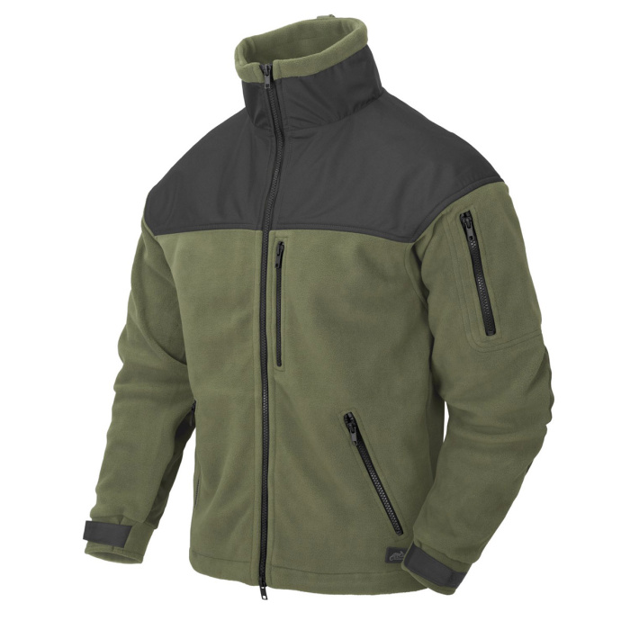Bluza polarowa Helikon Classic Army - Green Olive/Black (BL-CAF-FL-16)