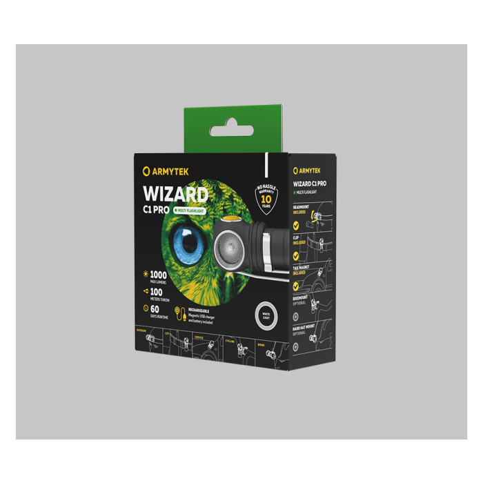 Latarka ARMYTEK WIZARD C1 PRO MAGNET USB