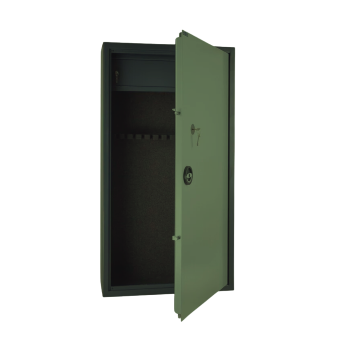 Sejf, szafa Novcan na broń G-3/S1/14 Zielona, Klasa S1 - zamek kluczowy, na 14 jednostek broni