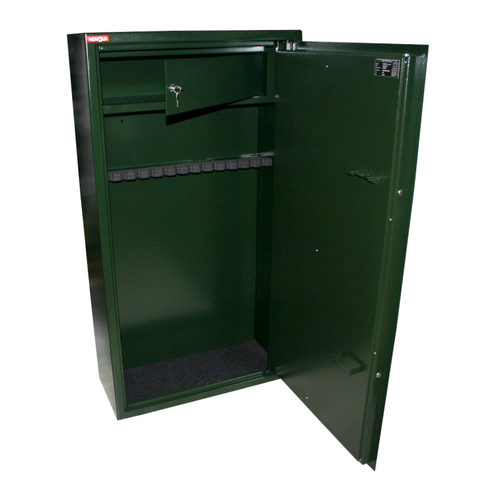 Sejf, szafa Novcan na broń G-3/S1/14 Zielona, Klasa S1 - zamek kluczowy, na 14 jednostek broni