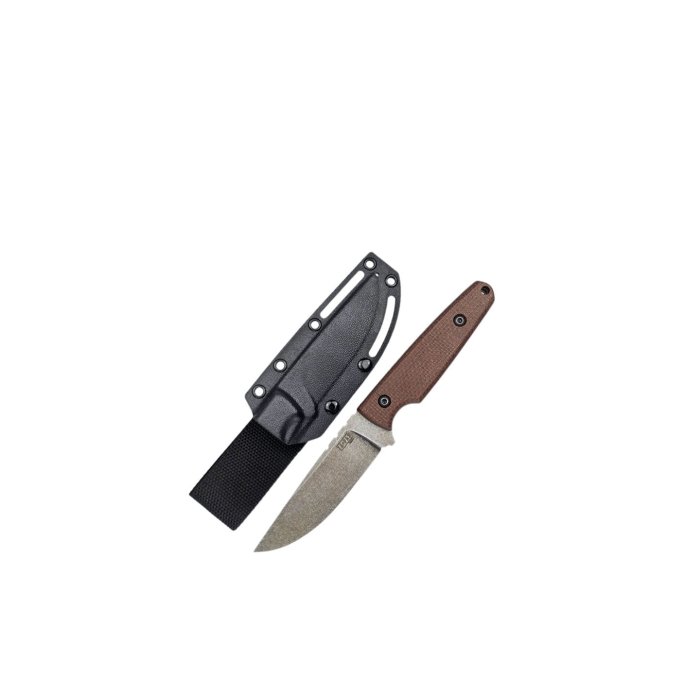 Za-Pas - Nóż Handie Stonewash Micarta Brown HAN-ST-M-BR