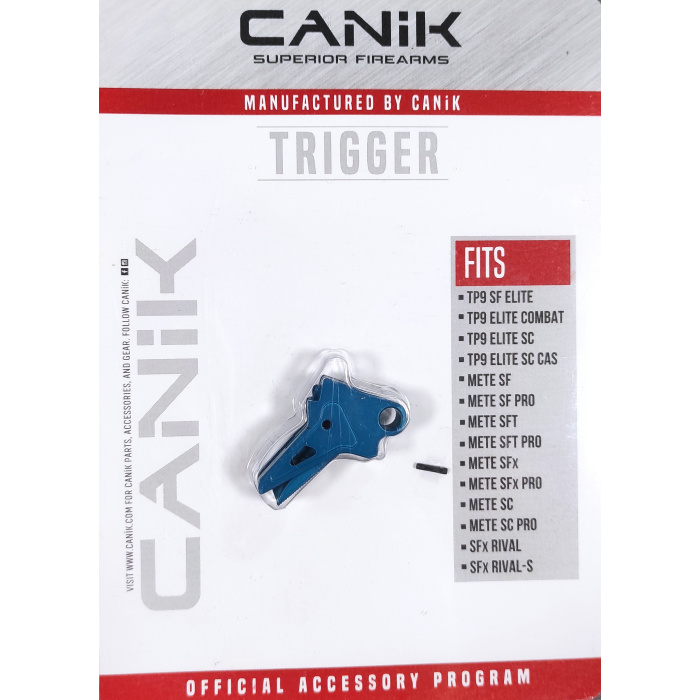 CANIK płaski spust 90* Wzmocniny, do pistoletu Canik niebieski