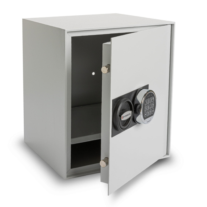 Sejf Konsmetal Koliber 35 Biały, Klasa S1, Bez Półek - zamek elektroniczny