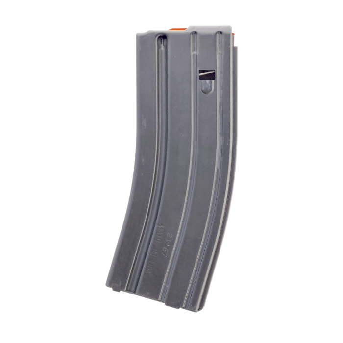 Magazynek AR15 Aluminium 30 Naboi, Gray w/ Orange Follower - Duramag