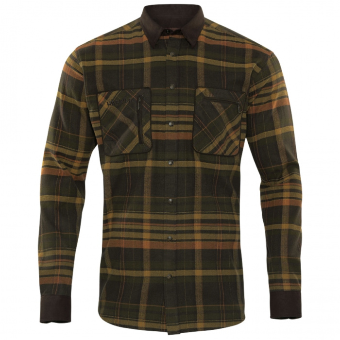 Koszula męska Harkila Pajala ciepła flanelowa - Green/brown (140102038)