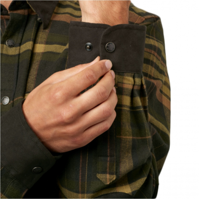 Koszula męska Harkila Pajala ciepła flanelowa - Green/brown (140102038)