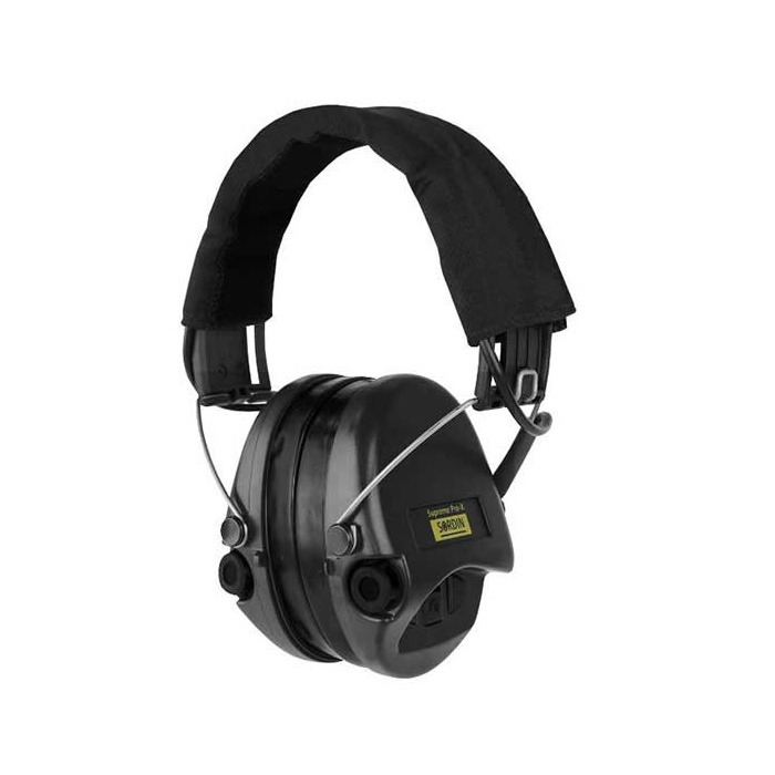 Słuchawki aktywne Sordin Supreme PRO X - Materiałowa czarna opaska, żelowe wkładki - SOR75302-X-02-G-S