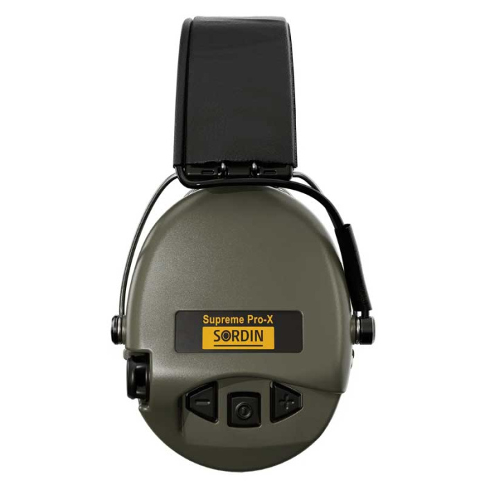 Słuchawki aktywne Sordin Supreme PRO X LED - Materiałowa czarna opaska, żelowe wkładki - 75302-X/L-07-S