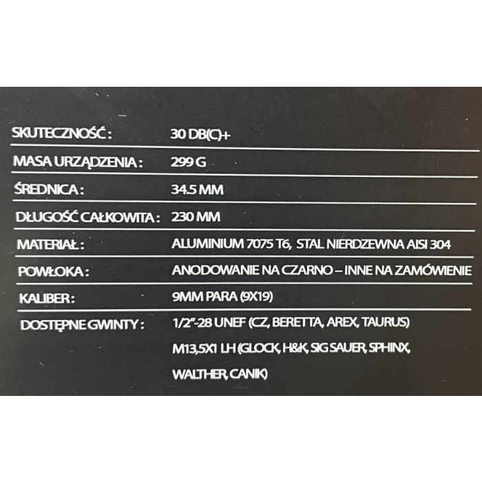 Kompensator VELES 9x19 mm (Tłumik ) M13,5x1