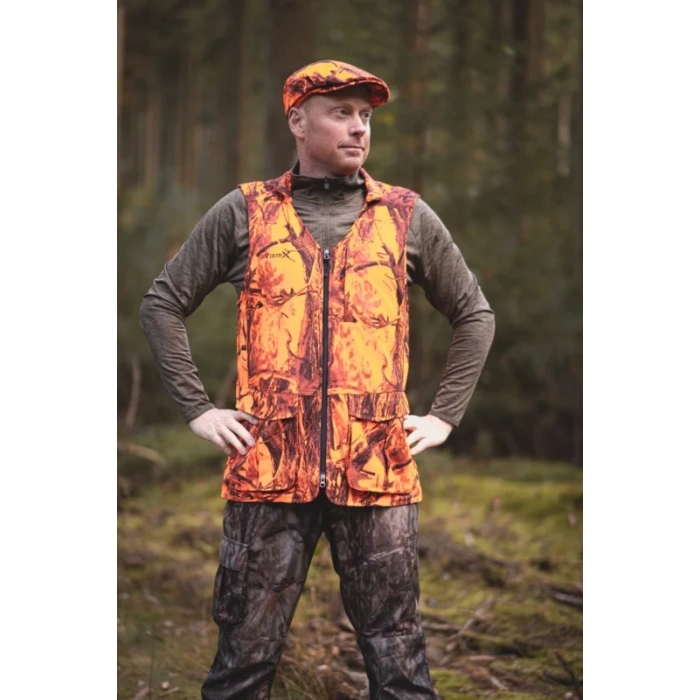 VIKINX Kamizelka Svend Pomarańczowy kamuflaż VX1005