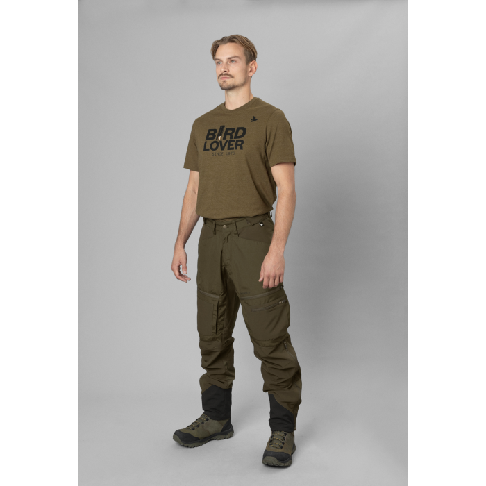 Koszulka SEELAND BIRD LOVER DARK OLIVE MELANGE (40349005600)