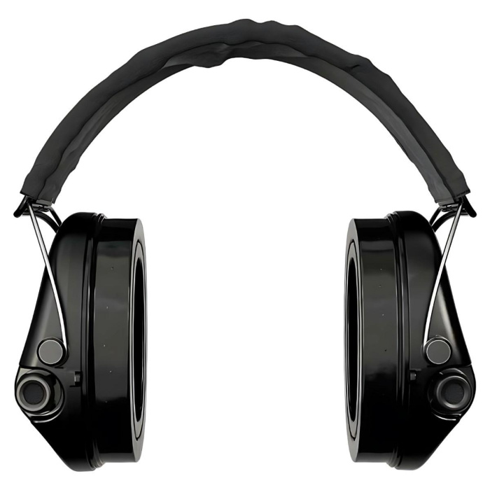 Słuchawki aktywne Ace Sordin, szara materiałowa opaska, czarne miseczki, żelowe wkładki - 75302-02-G-GYT-ACE