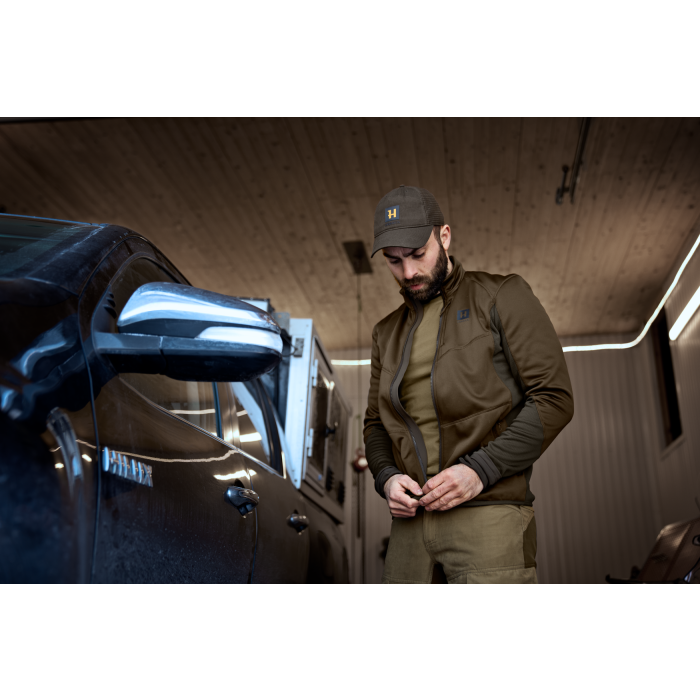 Kurtka Harkila Scandinavian fleece Willow green/Deep brown (102290018)