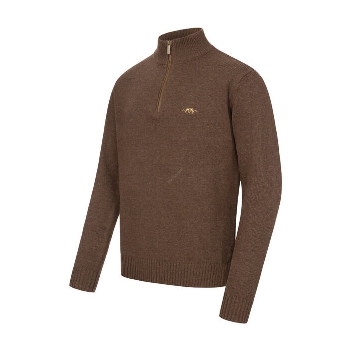 Męski wełniany sweter Blaser ciemny brąz 242008-021/657