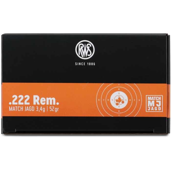 Amunicja RWS .222Rem 3,4 g MJ ( 30 sztuk )