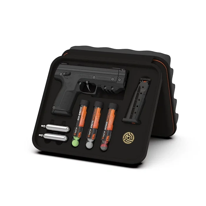 Pistolet na kule gumowe i pieprzowe BYRNA SD XL BLACK k.68 CO2-12g zestaw
