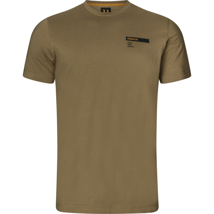 KOSZULKA HARKILA LOGO BAND S/S DARK ANTIQUE BRONZE (10295102000)