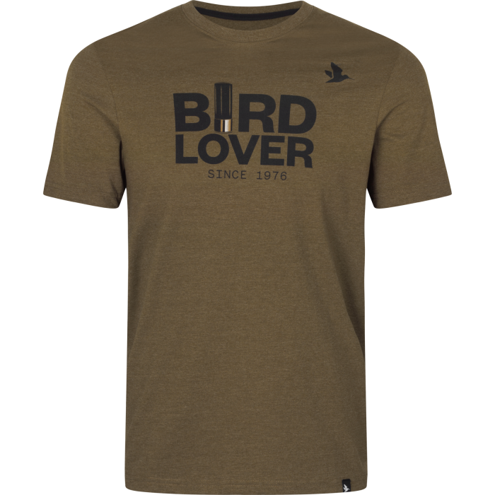 Koszulka SEELAND BIRD LOVER DARK OLIVE MELANGE (40349005600)