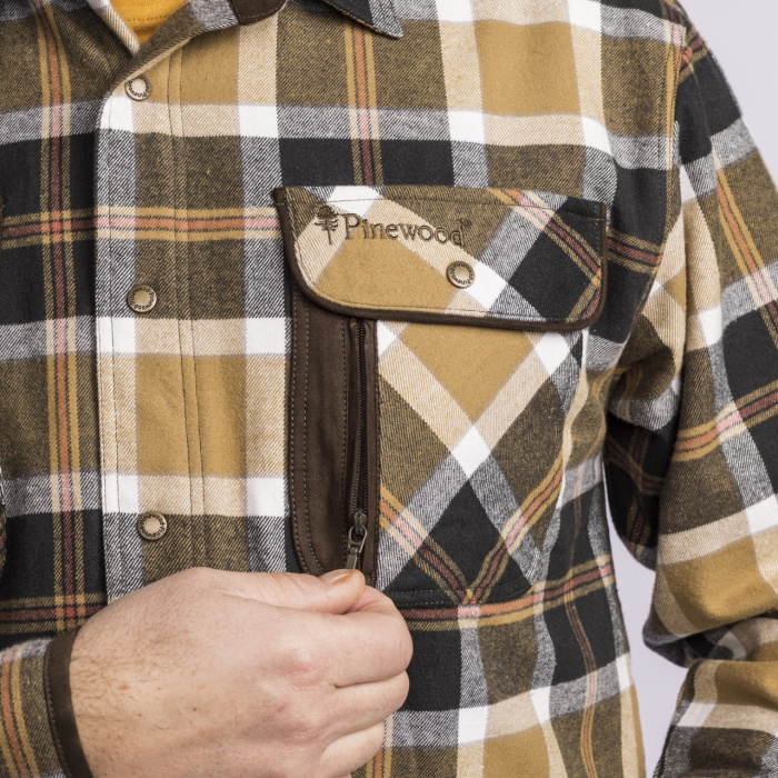 Koszula Pinewood Cornwall 9435 zielony/brązowy