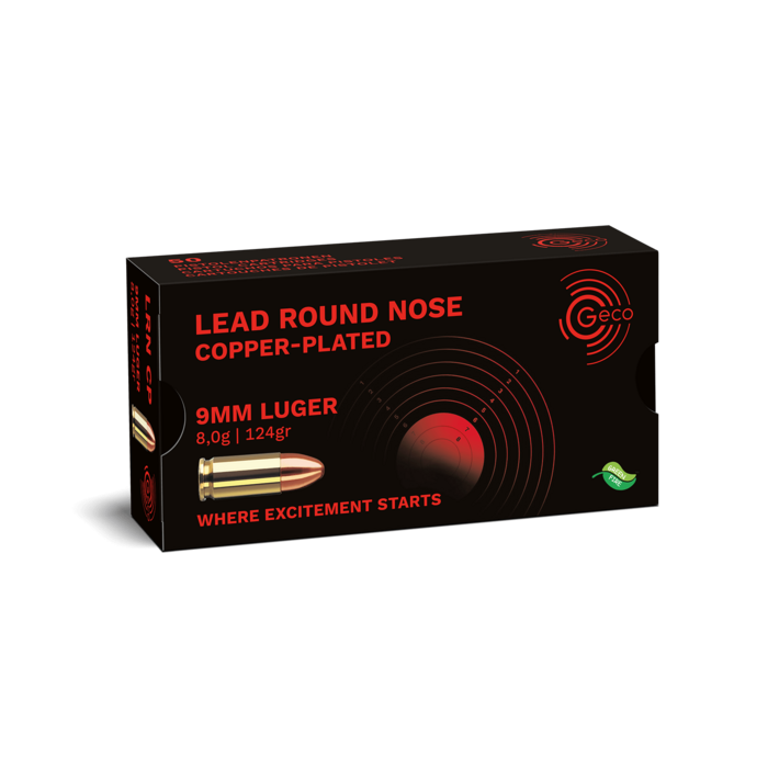 Amunicja GECO 9mm Luger Lead Round Nose Copper-Plated 8g