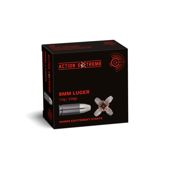 Amunicja GECO 9mm Luger Action Extreme 7g