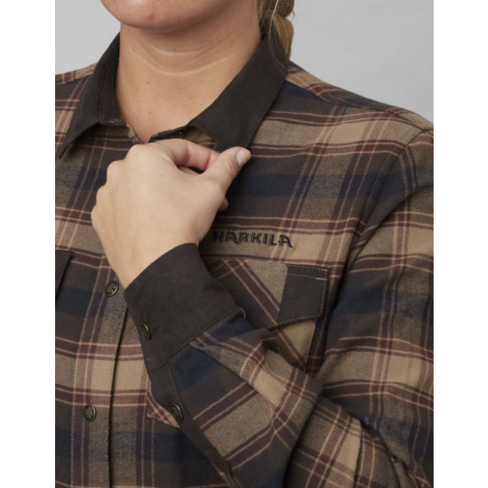 Damska koszula z długim rękawem Harkila Aivak Burgundy 140112840