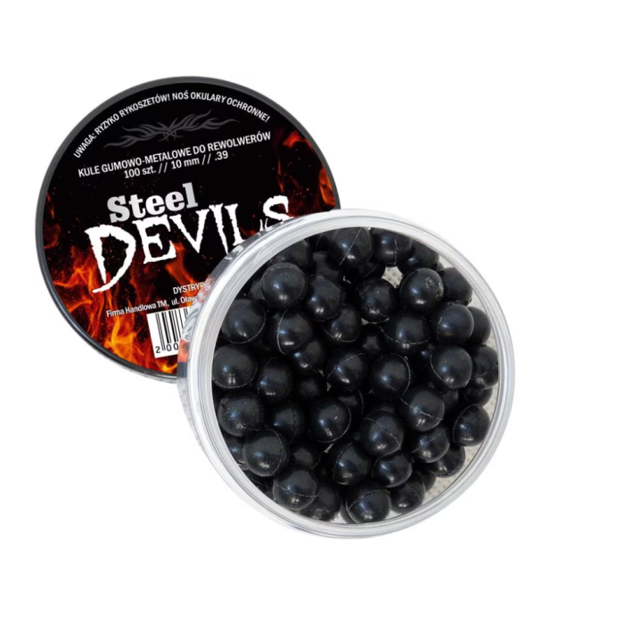 Kule gumowo-metalowe Steel Devils kal. 39/100 szt.