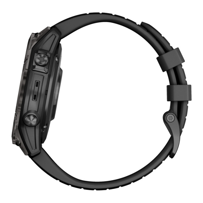 Zegarek Garmin Fenix 7 Pro - Sapphire Solar Edition - Carbon Gray DLC Titanium with Black Band [010-02777-11]