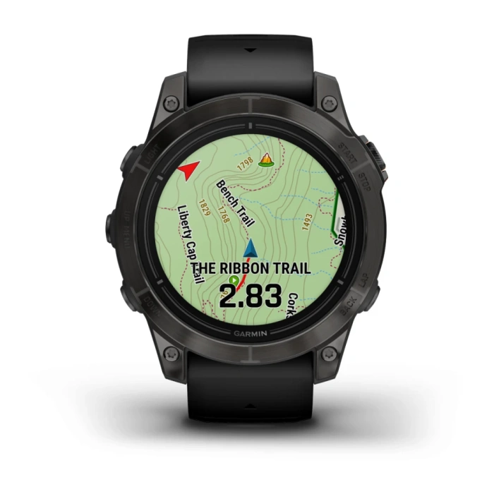 Garmin Epix Pro (Gen 2) - Sapphire Edition 47 mm - Szary tytanowy z powłoką węglową (DLC) i z czarnym paskiem [010-02803-11]