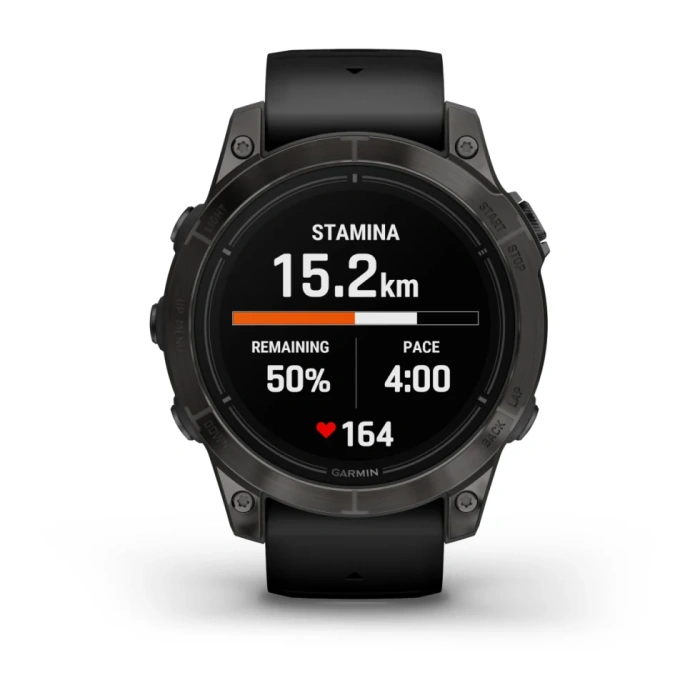 Garmin Epix Pro (Gen 2) - Sapphire Edition 47 mm - Szary tytanowy z powłoką węglową (DLC) i z czarnym paskiem [010-02803-11]