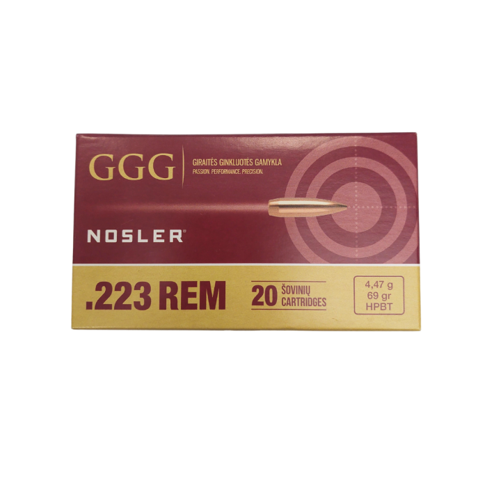 Amunicja GGG kal .223 Rem 69 gr/4,47 g Nosler HPBT