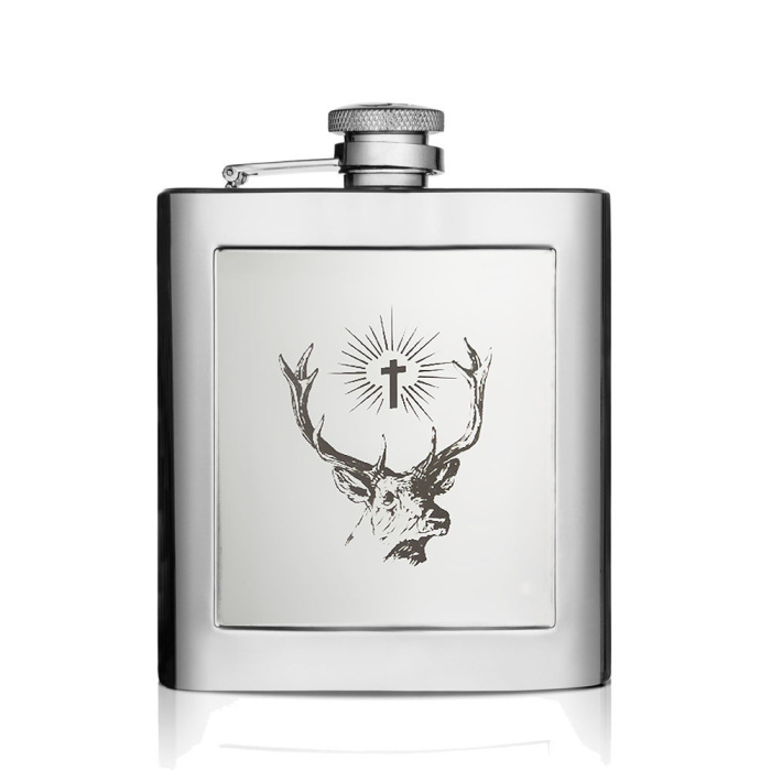 Piersiówka DAN BARMORE "Hubertus" 180 ml. z grawerem laserowym