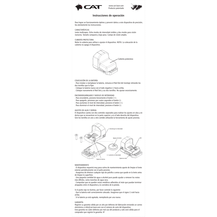 KOLIMATOR CAT-SM2 GLOCK - POD ZAMEK 25,5MM (14750000)