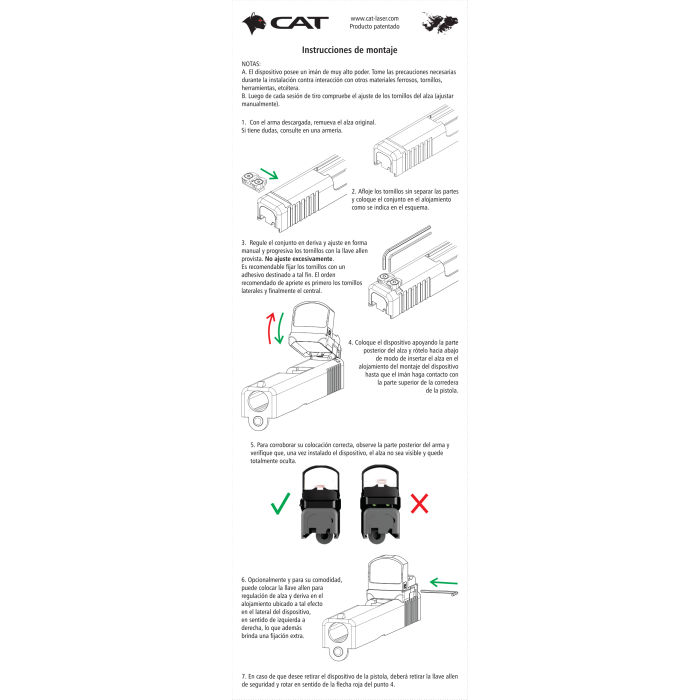 KOLIMATOR CAT-SM2 GLOCK - POD ZAMEK 25,5MM (14750000)