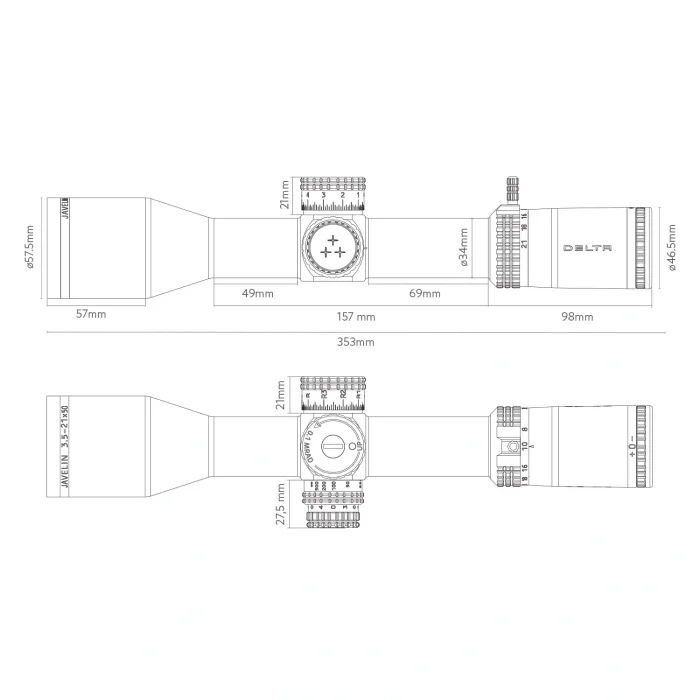 Luneta celownicza Delta Javelin 3.5-21x50 4A SB (DO-2475)